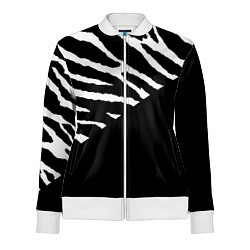 Олимпийка женская Полосы зебры с черным, цвет: 3D-белый