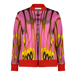 Олимпийка женская Розовый бабочкин мотив, цвет: 3D-красный