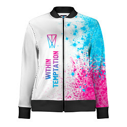 Олимпийка женская Within Temptation neon gradient style по-вертикали, цвет: 3D-черный