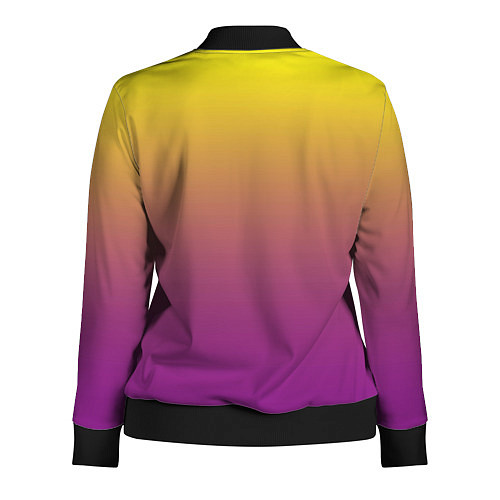 Женская олимпийка Желто-фиолетовый градиент / 3D-Черный – фото 2