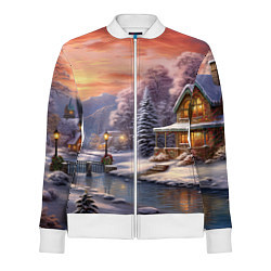 Олимпийка женская Зима в городе, цвет: 3D-белый