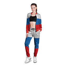 Олимпийка женская Вязаный российский флаг, цвет: 3D-красный — фото 2