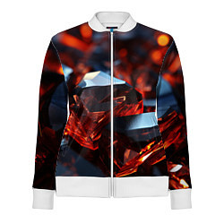 Олимпийка женская Визуальные ритмы в геометрии, цвет: 3D-белый