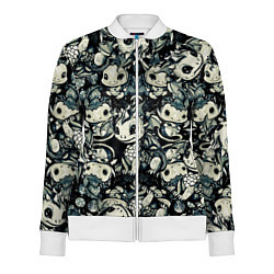 Олимпийка женская Патерн милых драконов и ёлок, цвет: 3D-белый