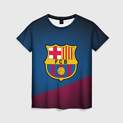 Футболка женская FCB Barcelona, цвет: 3D-принт