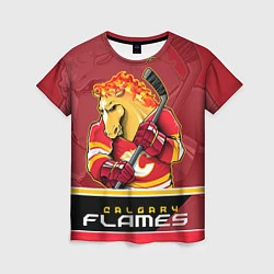 Футболка женская Calgary Flames, цвет: 3D-принт