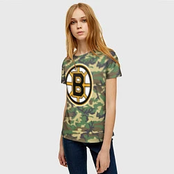 Футболка женская Bruins Camouflage, цвет: 3D-принт — фото 2