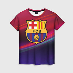 Футболка женская ФК Барселона, цвет: 3D-принт