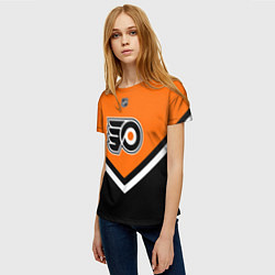 Футболка женская NHL: Philadelphia Flyers, цвет: 3D-принт — фото 2