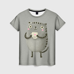 Женская футболка Cat Love Kill