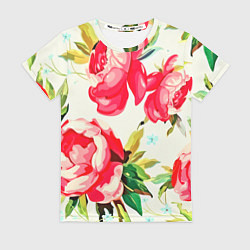 Футболка женская Пиончики, цвет: 3D-принт