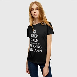 Футболка женская Keep Calm & Breaking Benjamin, цвет: 3D-принт — фото 2