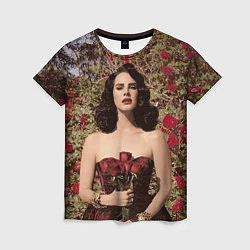 Футболка женская Lana Del Rey: Roses, цвет: 3D-принт