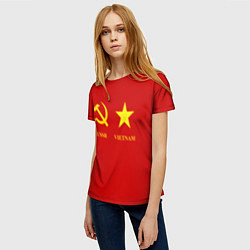 Футболка женская СССР и Вьетнам, цвет: 3D-принт — фото 2