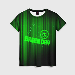 Футболка женская Green Day лучи, цвет: 3D-принт
