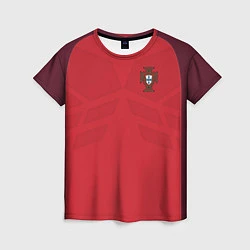 Футболка женская Сборная Португалии: ЧМ-2018, цвет: 3D-принт