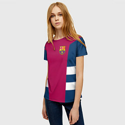 Футболка женская Barcelona FC: Vintage 2018, цвет: 3D-принт — фото 2
