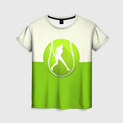 Футболка женская Символ теннисиста, цвет: 3D-принт