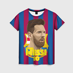 Футболка женская FCB Lionel Messi, цвет: 3D-принт