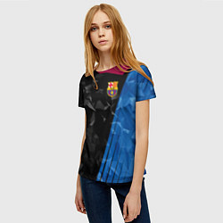 Футболка женская FC Barcelona: Abstract, цвет: 3D-принт — фото 2