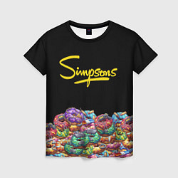 Футболка женская Simpsons Donuts, цвет: 3D-принт
