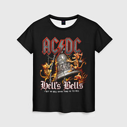 Футболка женская AC DC - bell with devils, цвет: 3D-принт