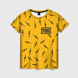 Футболка женская PUBG: Yellow Weapon, цвет: 3D-принт