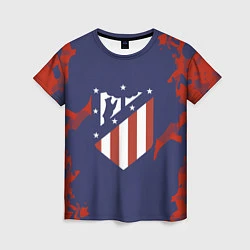 Футболка женская FC Atletico Madrid: Blue & Red, цвет: 3D-принт