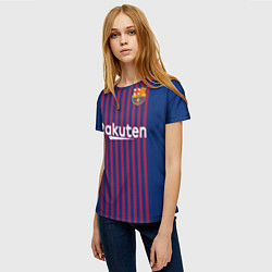 Футболка женская FC Barcelona: Coutinho Home 18/19, цвет: 3D-принт — фото 2
