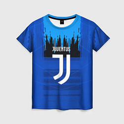 Футболка женская FC Juventus: Blue Abstract, цвет: 3D-принт
