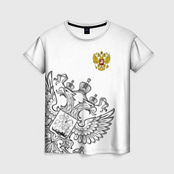 Футболка женская Russia: White Edition, цвет: 3D-принт