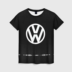 Футболка женская Volkswagen: Black Abstract, цвет: 3D-принт