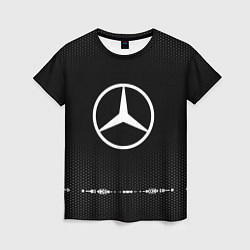 Футболка женская Mercedes: Black Abstract, цвет: 3D-принт