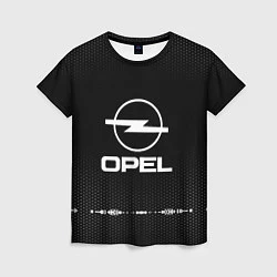 Футболка женская Opel: Black Abstract, цвет: 3D-принт