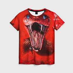 Футболка женская Red Snake, цвет: 3D-принт