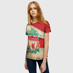 Футболка женская FC Liverpool: Old Style, цвет: 3D-принт — фото 2