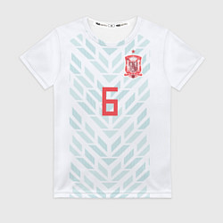 Женская футболка Iniesta Away WC 2018