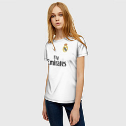 Футболка женская FC Real Madrid: Ramos Home 18-19, цвет: 3D-принт — фото 2