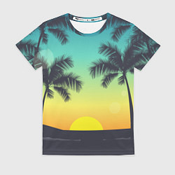 Футболка женская Солнечный закат, цвет: 3D-принт