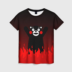 Футболка женская Kumamon: Hell Flame, цвет: 3D-принт