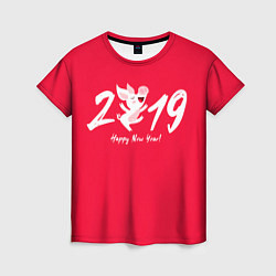 Футболка женская Happy New Year 2019, цвет: 3D-принт