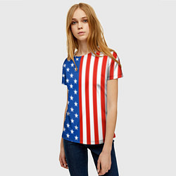 Футболка женская American Patriot, цвет: 3D-принт — фото 2