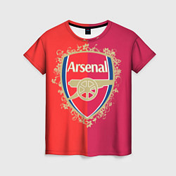 Футболка женская FC Arsenal - emblem, цвет: 3D-принт