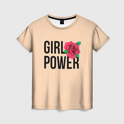 Футболка женская Girl Power, цвет: 3D-принт