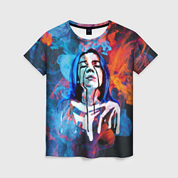 Футболка женская Billie Eilish: Colour Smoke, цвет: 3D-принт