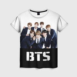 Футболка женская BTS постер, цвет: 3D-принт