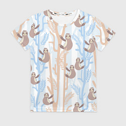 Футболка женская Ленивец стайл, цвет: 3D-принт