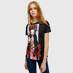 Футболка женская Клинок рассекающий демонов, цвет: 3D-принт — фото 2