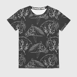 Футболка женская Кони, цвет: 3D-принт