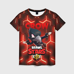 Футболка женская BRAWL STARS CROW, цвет: 3D-принт